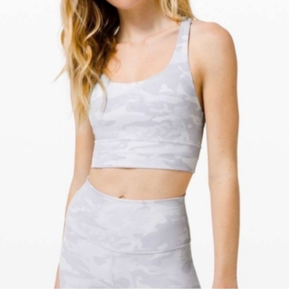 Lululemon Energy Longline Ribbed Bra Incognito Camo Jacquard